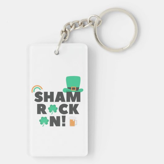 " SHAM ROCK N! " DOPPELSEITE ACRYLIC-SCHLÜSSELANHÄ SCHLÜSSELANHÄNGER (Rückseite)