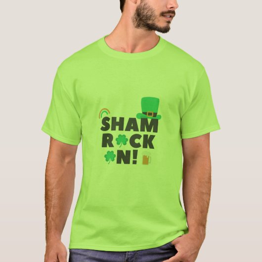 "SHAM ROCK N! " T - SHIRT der MÄNNER (Vorderseite)