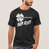 Sham Rock St Patricks Day Funny Kleeblatt Guitar T-Shirt (Vorderseite)