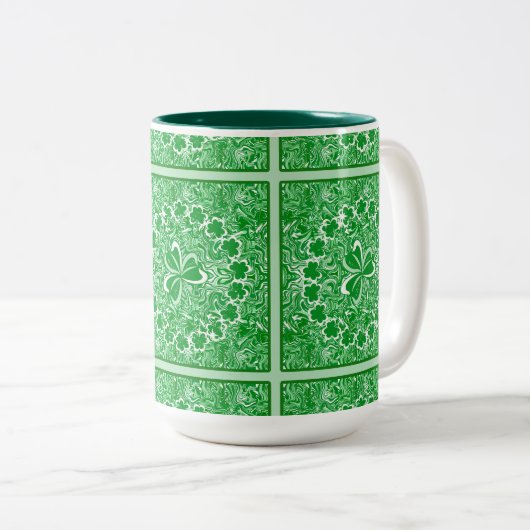 Sham-Rock! Zweifarbige Tasse (VorderseiteRechts)