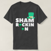 Sham Rockin am Funny Kleeblatt St Patricks Day Des T-Shirt (Design vorne)
