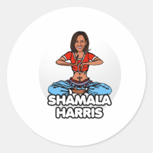Shamala Harris Runder Aufkleber