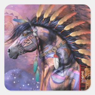 Shaman-Aufkleber Quadratischer Aufkleber