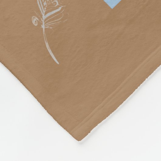 Shaman Band & Feathers Fleece Blanket (Ecke)