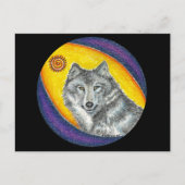 Shaman-heilender Wolf Postkarte (Vorderseite)