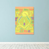 Shaman mit Kind Leinwanddruck (Insitu (Holzboden))