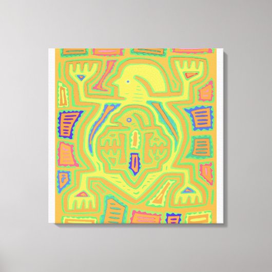 Shaman mit Kind Leinwanddruck (Vorderseite)