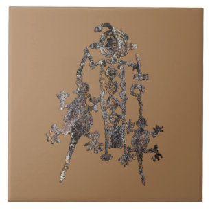 Shaman Petroglyph Coso Range, Kalifornien Fliese