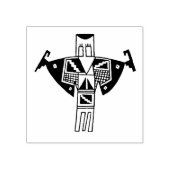 Shaman Petroglyph Design Gummi Briefmarke Gummistempel (Prägung)
