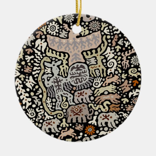 Shaman Peyote Ritual Keramik Ornament (Vorne)