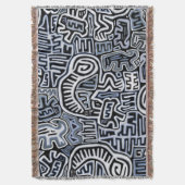 Shaman Peyote Ritual Mola Decke (Vorderseite Vertikal)