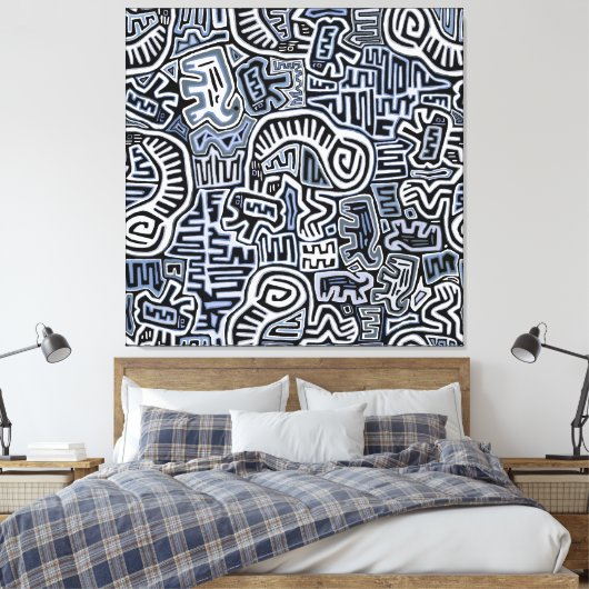 Shaman Peyote Ritual Mola Leinwanddruck (Insitu (Schlafzimmer))