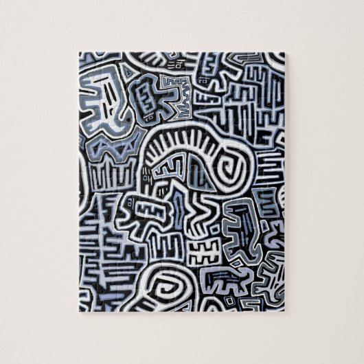 Shaman Peyote Ritual Mola Puzzle (Vertikal)