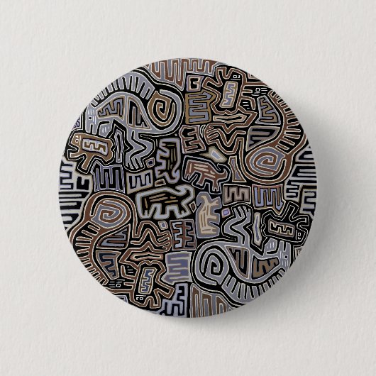 Shaman Peyote Serpent Ritual Spirits Button (Vorderseite)
