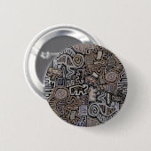 Shaman Peyote Serpent Ritual Spirits Button (Vorne & Hinten)