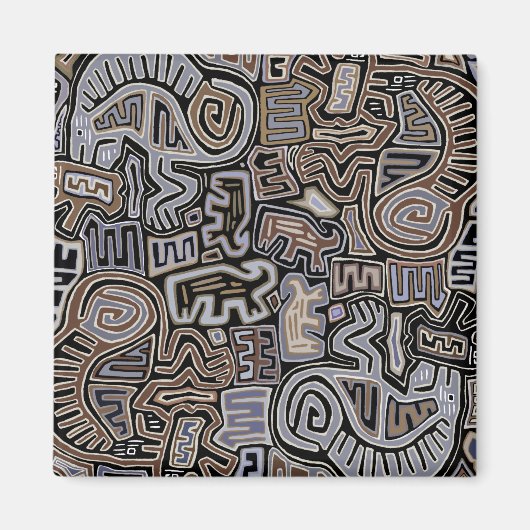 Shaman Peyote Serpent Ritual Spirits Magnet (Vorne)