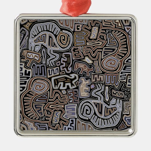 Shaman Peyote Serpent Ritual Spirits Ornament Aus Metall (Vorne)