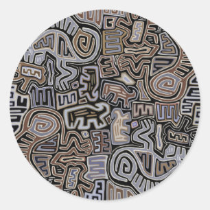 Shaman Peyote Serpent Ritual Spirits Runder Aufkleber