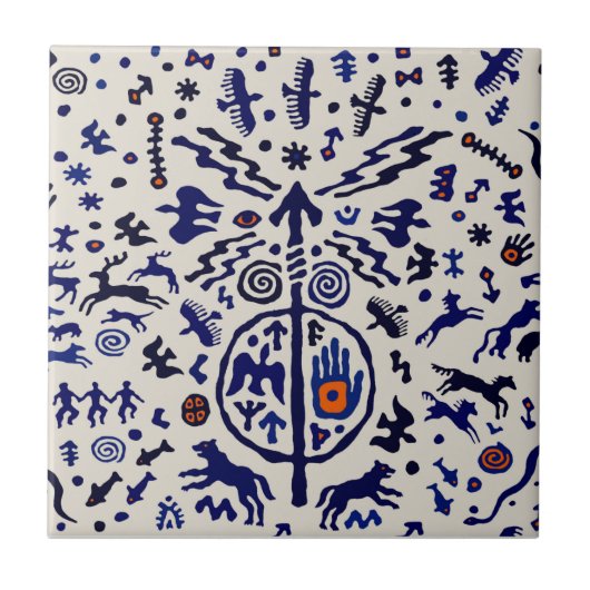 Shaman Ritual Talisman Tile Fliese (Vorderseite)