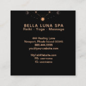 *~* Shaman Sacred Geometry Moon Phases Universe Quadratische Visitenkarte (Rückseite)