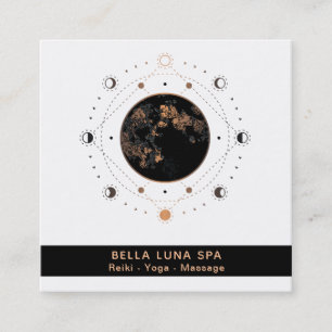 *~* Shaman Sacred Geometry Moon Phases Universe Quadratische Visitenkarte