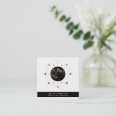 *~* Shaman Sacred Geometry Moon Phases Universe Quadratische Visitenkarte (Stehend Vorderseite)