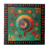 Shaman Serpent Spirit Rainbow Tile Fliese (Vorderseite)