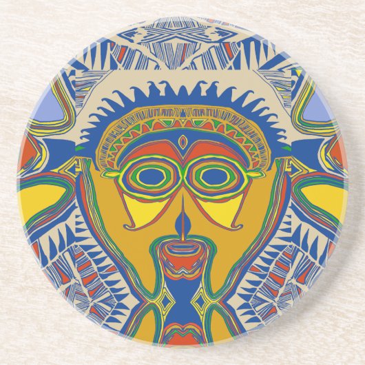 Shaman Tribal Mask Getränkeuntersetzer (Vorne)