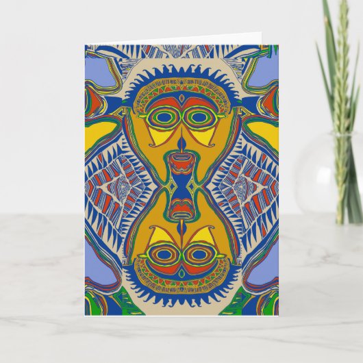 Shaman Tribal Mask Karte (Vorderseite)