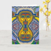 Shaman Tribal Mask Karte (Gelbe Blume)