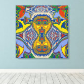 Shaman Tribal Mask Leinwanddruck (Insitu (Holzboden))