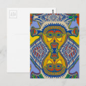 Shaman Tribal Mask Postkarte (Vorne/Hinten)