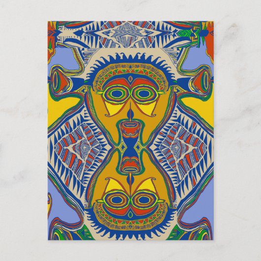 Shaman Tribal Mask Postkarte (Vorderseite)
