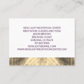 Shaman umgeben von leichter Meditation und Yoga Visitenkarte (Rückseite)