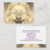 Shaman umgeben von leichter Meditation und Yoga Visitenkarte (Vorne/Hinten)