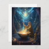 Shaman Zauberer Fantasy Art Postkarte (Vorne/Hinten)