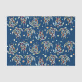 Shamanic Meeresschildkröte-Muster + Ihr backgr. Seidenpapier (Vorderseite)