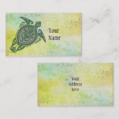 Shamanic Meeresschildkröte-Symbol + Ihre Ideen u. Visitenkarte (Vorne/Hinten)