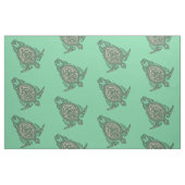 Shamanic Sea Turtle Symbol + Ihr Backgr. Ideen Stoff (Fat Quarter (45,7 x 55,9 cm))