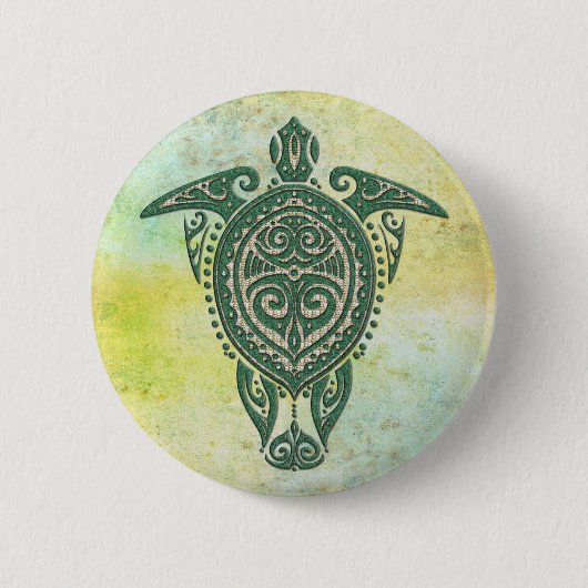 Shamanic Sea Turtle Symbol + Ihre Ideen Button (Vorderseite)