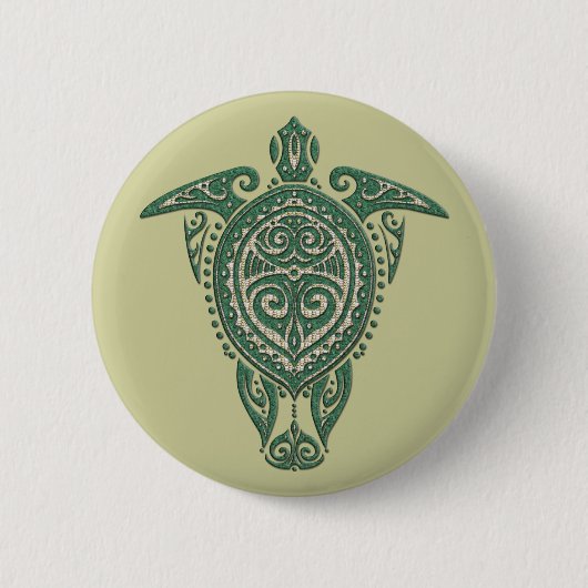 Shamanic Sea Turtle Symbol + Ihre Ideen Button (Vorderseite)