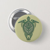 Shamanic Sea Turtle Symbol + Ihre Ideen Button (Vorne & Hinten)