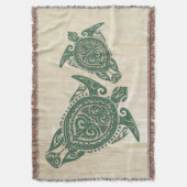 Shamanic Sea Turtle Symbol + Ihre Ideen Decke (Vorderseite Vertikal)