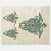 Shamanic Sea Turtle Symbol + Ihre Ideen Fleecedecke (Vorderseite (Horizontal))