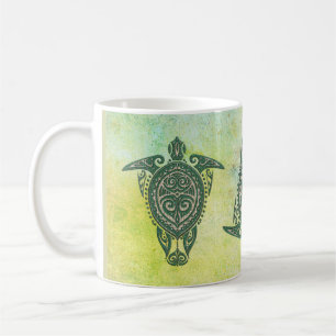 Shamanic Sea Turtle Symbol + Ihre Ideen Kaffeetasse