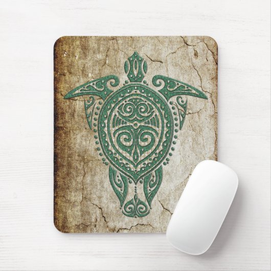 Shamanic Sea Turtle Symbol + Ihre Ideen Mousepad (Mit Mouse)