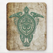 Shamanic Sea Turtle Symbol + Ihre Ideen Mousepad (Vorne)