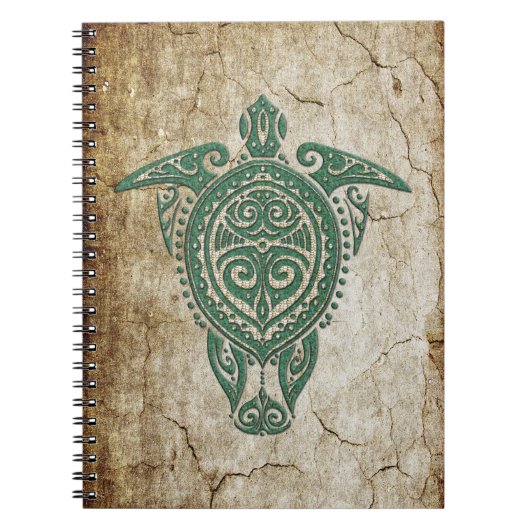 Shamanic Sea Turtle Symbol + Ihre Ideen Notizblock (Vorderseite)