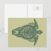 Shamanic Sea Turtle Symbol + Ihre Ideen Postkarte (Vorne/Hinten)