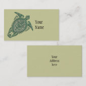 Shamanic Sea Turtle Symbol + Ihre Ideen & Texte Visitenkarte (Vorne/Hinten)